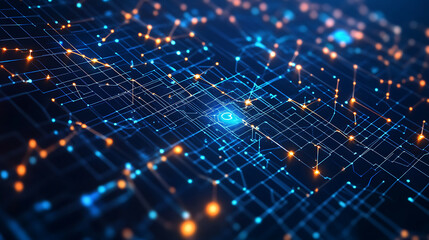 Obraz premium An AI powered system enhancing blockchain technology by analyzing transaction security, AI-assisted fraud detection, and real-time smart contract automation for secure digital assets