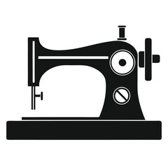 Antique Sewing Machine Outline Classic Crafting Graphic