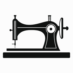 Vintage Sewing Machine Silhouette Classic Crafting Icon