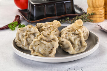 Georgian stuffed meat dumplings Khinkali
