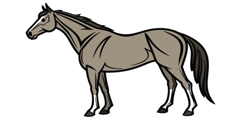 Stylized Horse Vector Illustration for Creative Projects and Designs