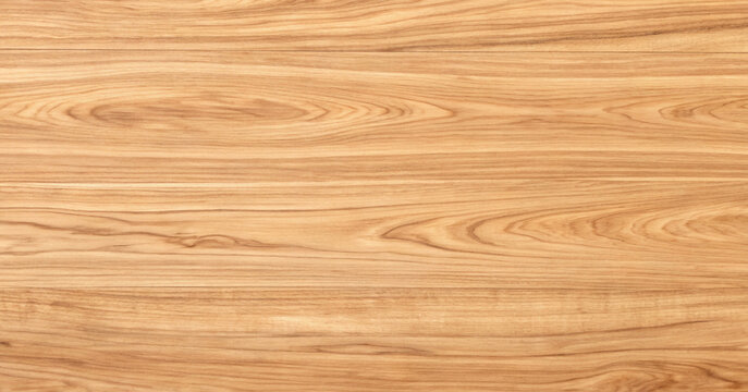 Light brown wooden surface with horizontal grain pattern and natural wood texture. Close up photo of clear wood texture for background and wallpaper.