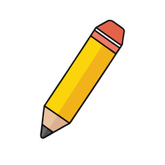 A colorful pencil vector art illustration
