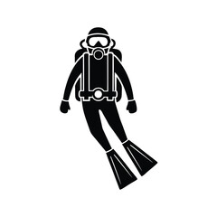 Obraz premium Vector illustration of a scuba diver