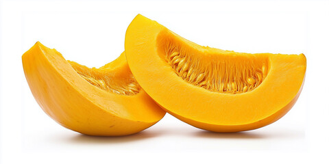 Verschiedene Kürbisse auf weissen Hintergrund, Foodfotografie, Werbebanner