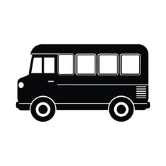 A school bus silhouette vector art illustration