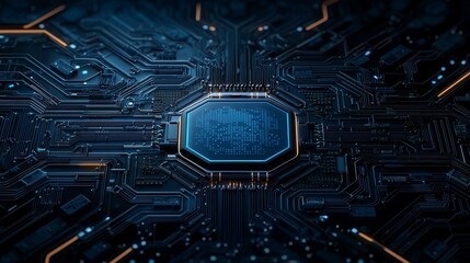 Intricate circuit board closeup exploring the complex world of electronic connections and components