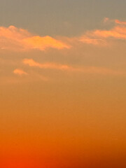 Golden-orange sunset gradient sky in Venice, Italy