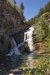 Fototapeta premium Cameron Falls waterfall attraction in Waterton Park townsite