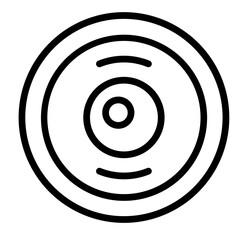 Camera Lens Vector Line Icon Design