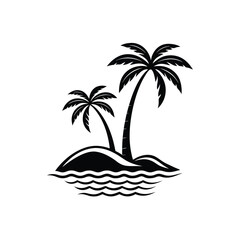 Tropical island with palm trees