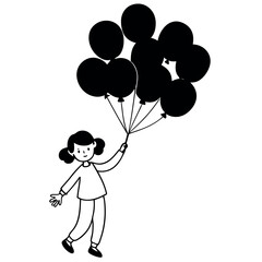 A black-and-white-cartoon-illustration-featuring 