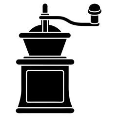 Grinder Silhouette Icon Vector on White Background.