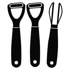 Set Of Peeler Vector Illustration – Kitchen Tool for Fruit and Vegetable Skin Removal