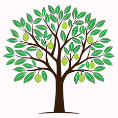 Obraz premium Guava-tree-illustration-vector-design 