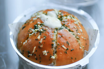 cheese bun, cream cheese garlic bread or Korean cream cheese garlic bun or cream cheese garlic bun