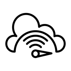 HighSpeed Internet Vector Line Icon Design