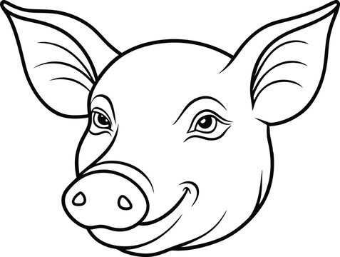 recommend clip art: Pig head line art vector, Pig head icon vector, Pig head silhouette
