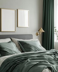 Modern bedroom with muted tones