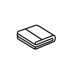 Folded Textile: A minimalist monochrome representation of a neatly folded textile, emphasizing clean lines, soft textures, and the understated elegance of simplicity.