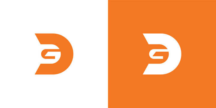 Letter d g logo. Suitable for business logo, brand, or other brands. Flat Vector Logo Design Template Elements.