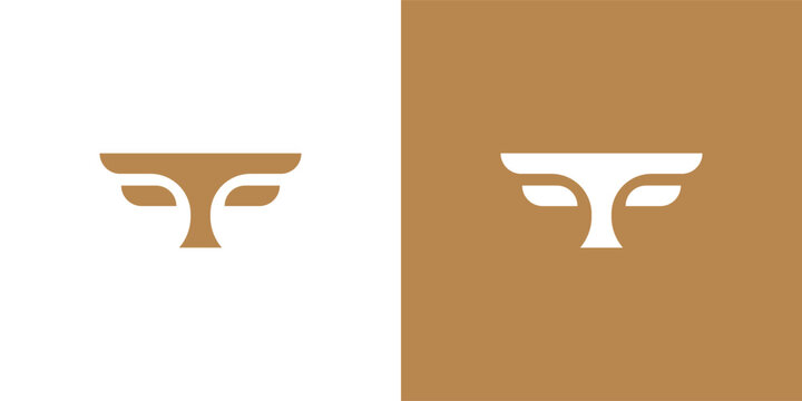 Letter f f logo. Suitable for business logo, brand, interview show, podcast, quiz. Flat Vector Logo Design Template Element.