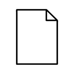 Blank Page Representing New Document or Empty File Icon Design
