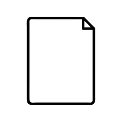 Blank Page Representing New Document or Empty File Icon Design