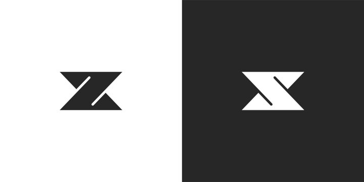 Letter z or s logo. Suitable for business logo, brand, interview show, podcast, quiz. Flat Vector Logo Design Template Element.