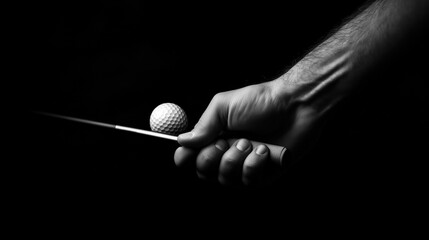 Obraz premium Close-up of a golfer's hands gripping a driver at address