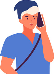 millennial people talking phone calling by telephone