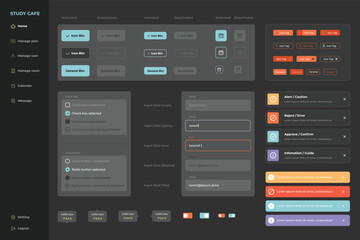 study cafe product  design ui