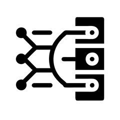 Obraz premium Genetic Data Nodes Mapped on DNA Strands for Biotechnology Concepts