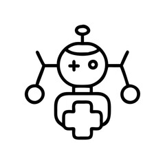 Healthcare Bots Illustration for Smart Hospitals and Medical Innovation