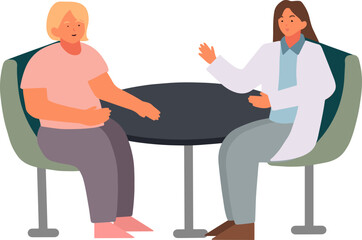 Patient at the doctors appointment consulting room