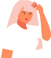 International wig day women using colorful wigs