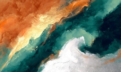A striking abstract background with orange as the grounding tone, Generative AI