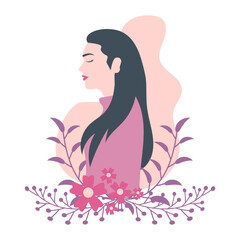 International Women's Day Illustration With Floral