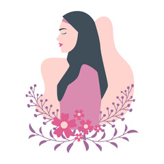International Women's Day Illustration With Floral
