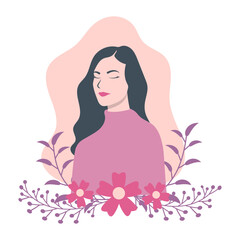 International Women's Day Illustration With Floral