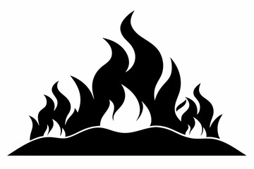 flames descending from heaven silhouette vector.