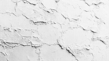 Close up of a textured white surface with cracks and rough edges creating an abstract pattern design