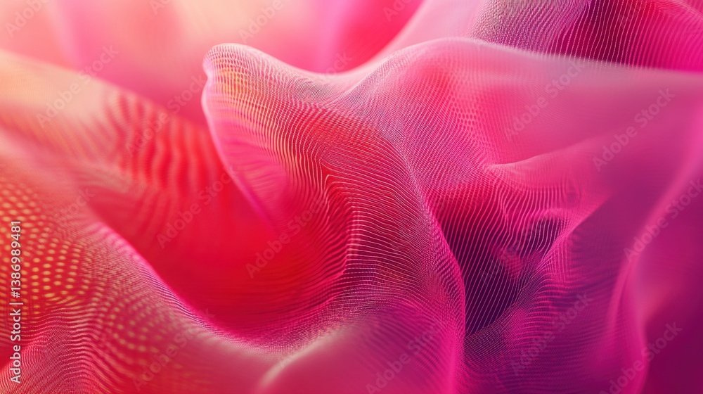 Poster abstract pink and red wave pattern fabric texture background