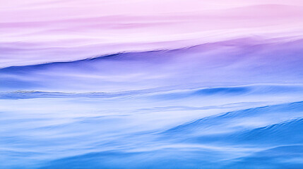 Abstract landscape with pastel colors showing soft hills and a hazy sky in shades of blue and pink