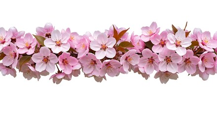 Naklejka premium Delicate Pink Blossom Branch, Springtime Floral Image AI Generated