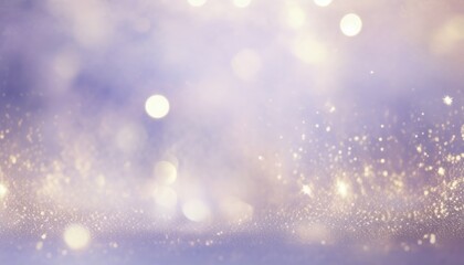 soft violet and gold bokeh glitter background with glowing light sparkles for festive design, banner, or invitation use

