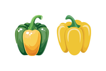 Green and Yellow Bell Peppers