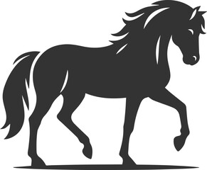 Horse animal vector black