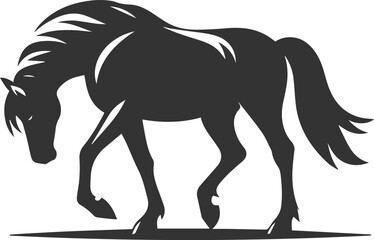 Horse animal vector black