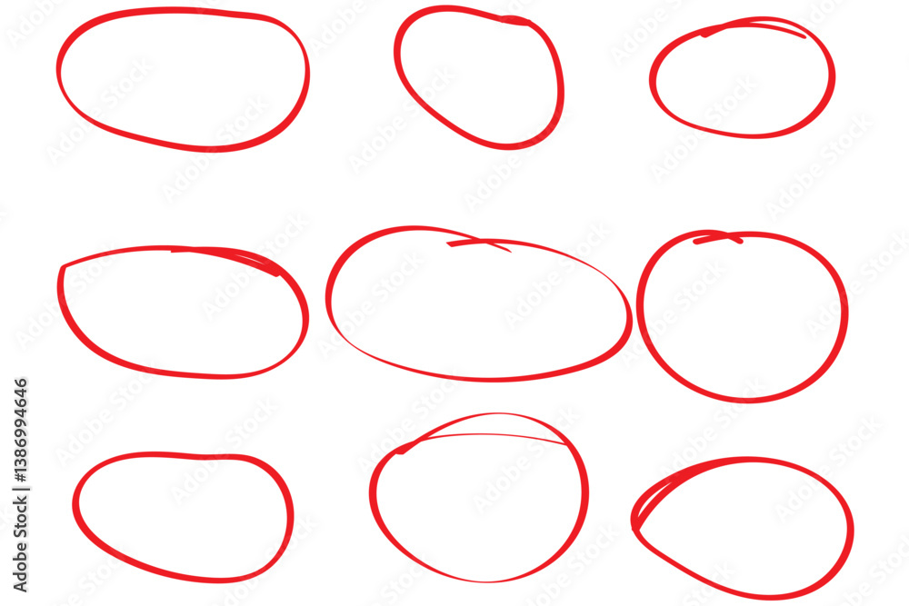 Aufkleber circle line sketch icon in hand drawn style. circular scribble doodle vector illustration on isolate